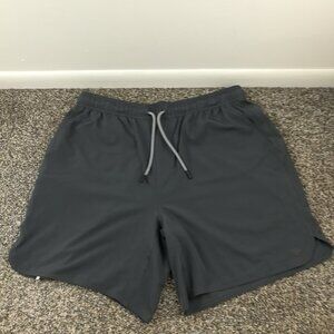 Rhoback Everyday Shorts Mens Large 7" Inseam Gray Running Athletic Performance